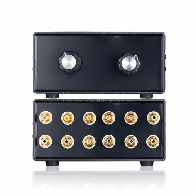 Douk مضخم صوت صغير ستيريو ، جهاز hi fi ، 4 في 2 ، RCA ، مقسم إشارة الصوت/محدد المفتاح ، Preamp سلبي