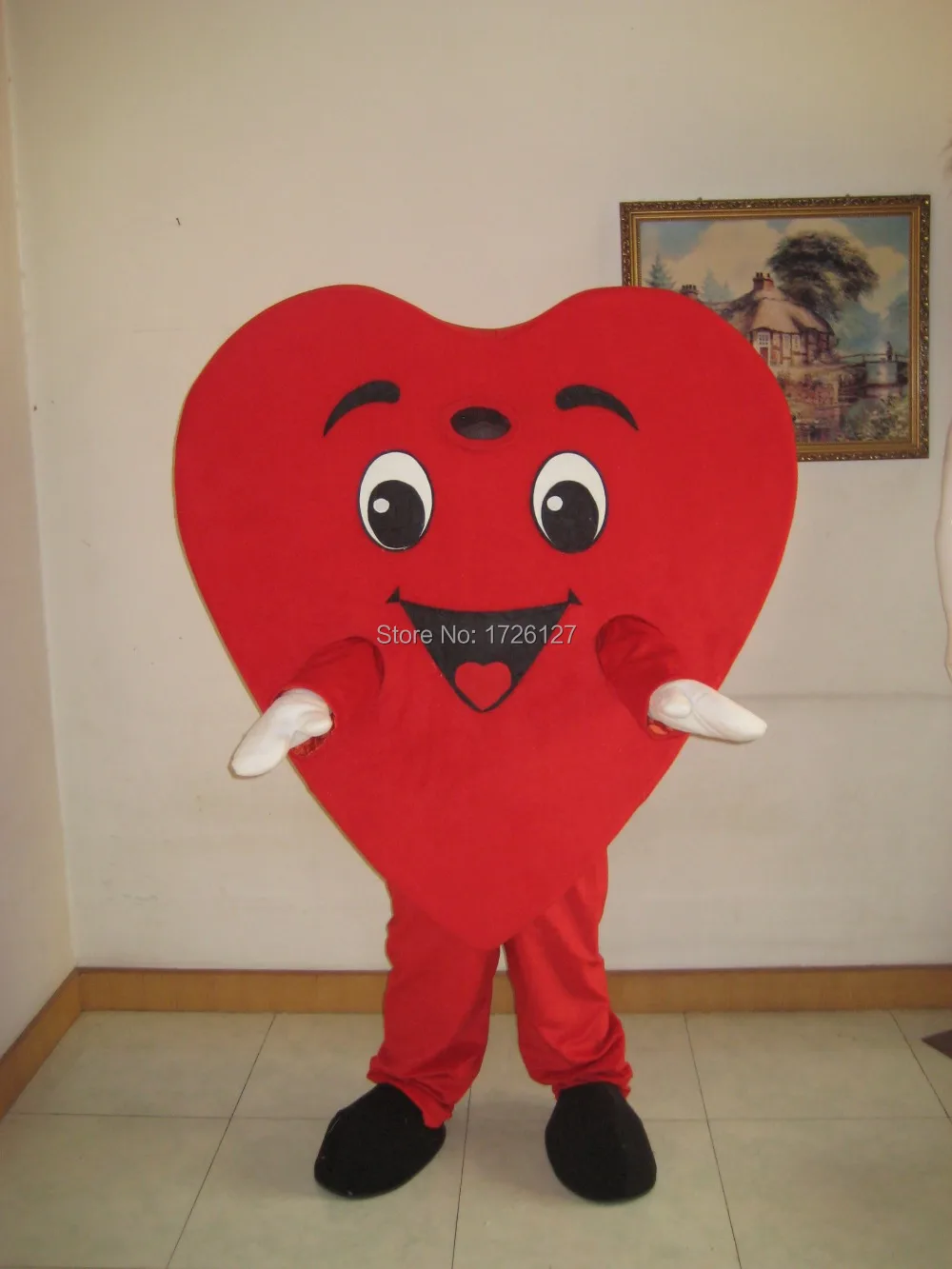 Romantic Red Heart Mascot Valentine costume custom fancy costume anime ...
