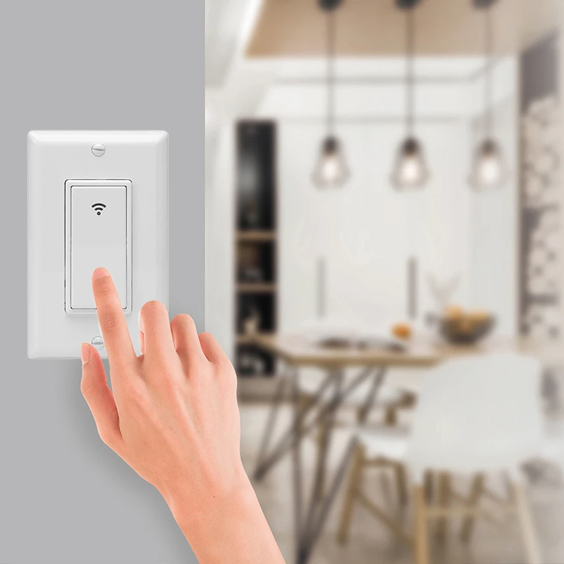 

Smart Wall Light Switch US WiFi Dimmer Mobile APP Remote Control No Hub Required Works with Amazon Alexa Google Home IFTTT