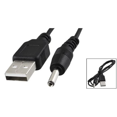 

USB 2.0 A Type Male to Single 3.5mm Jack DC Power Cable Cord Black 20