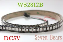 1 м 144 светод. WS2812B 144 светод. / м 5050 RGB чип WS2811 IC цифровой 5 В из светодиодов полосы света non-водоустойчивая