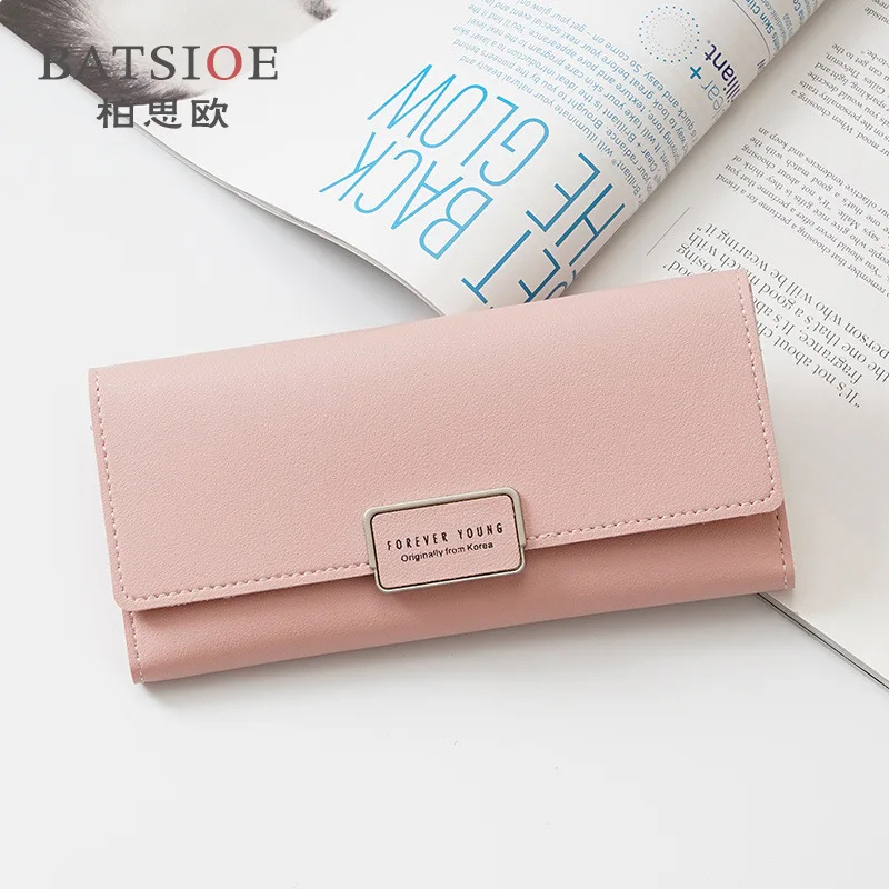 

2018Top Quality Latest Lovely Leather Long Women Wallet Fashion Girl Purse Change Clasp Money Coin Card Holders Wallets Carteras