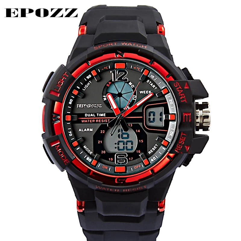 Epozz Sporty Watches Men Sport Waterproof Watches Multifunction Led ...