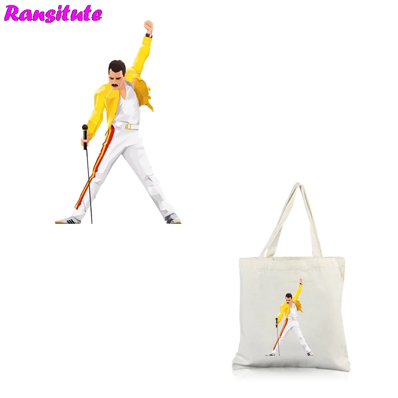 

Ransitute R448 Freddie Mercury printing thermal transfer T-shirt denim clothing applique backpack patch washable heat transfer