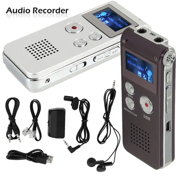

Rechargeable lithium battery 8GB Digital Audio/Sound/Voice Recorder Dictaphone MP3 Music Player USB 3.5mm Microphone 24 Language