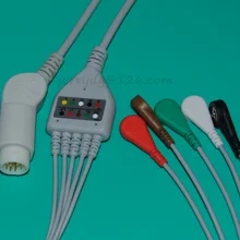 Совместимый Philips hp 5 цельный кабель ЭКГ кабель