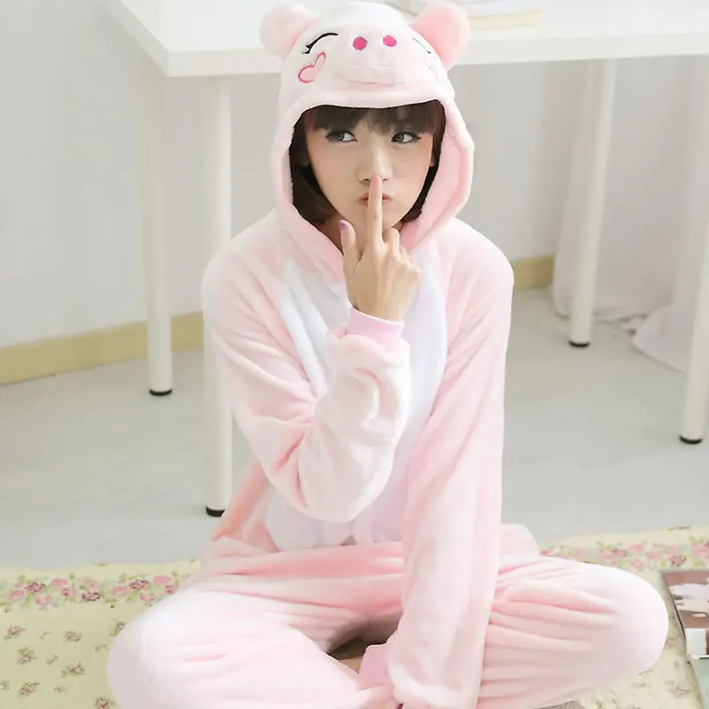 

Women Kigurumi Unicorn Pajamas Sets Flannel Cute Animal Pajamas kits Women Winter unicornio Nightie Pyjamas Sleepwear Homewear