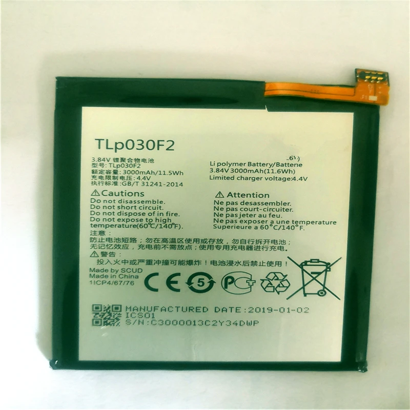 

3.84V 3000mAh cell phone battery For TCL Alcatel TLP030F2 mobile phone battery With Tools for gift