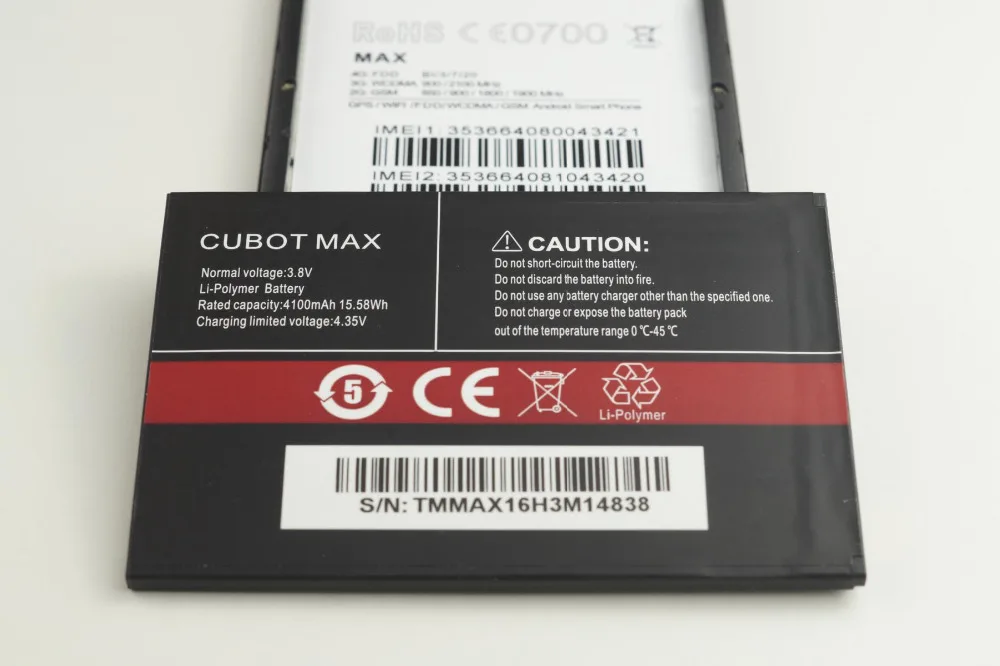 CUBOT MAX батарея 4100mAh запасная батарея для сотового телефона CUBOT MAX