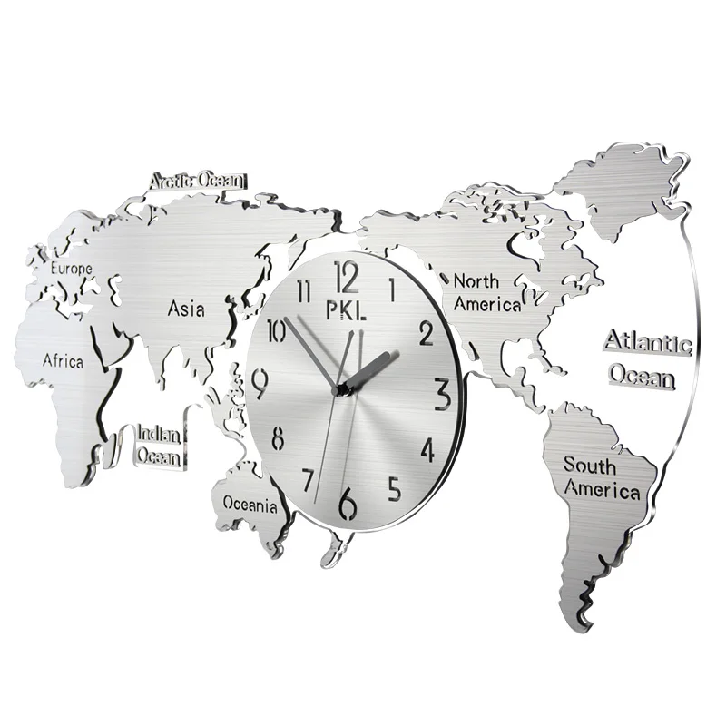 Скандинавские декоративные карта мира часы и часы Современные Простые атмосферные личности креативные модные часы и часы