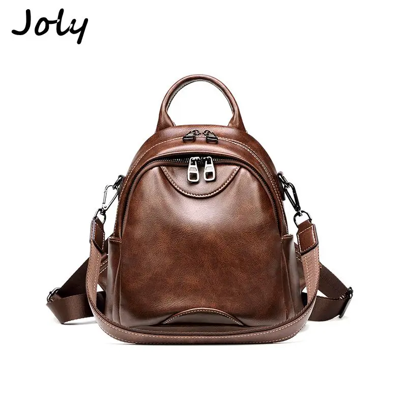 

Functional Fashion Women Backpack High Quality PU Leather Backpacks for Teenage Girls Female Shoulder Tote Bag Bagpack Mochila