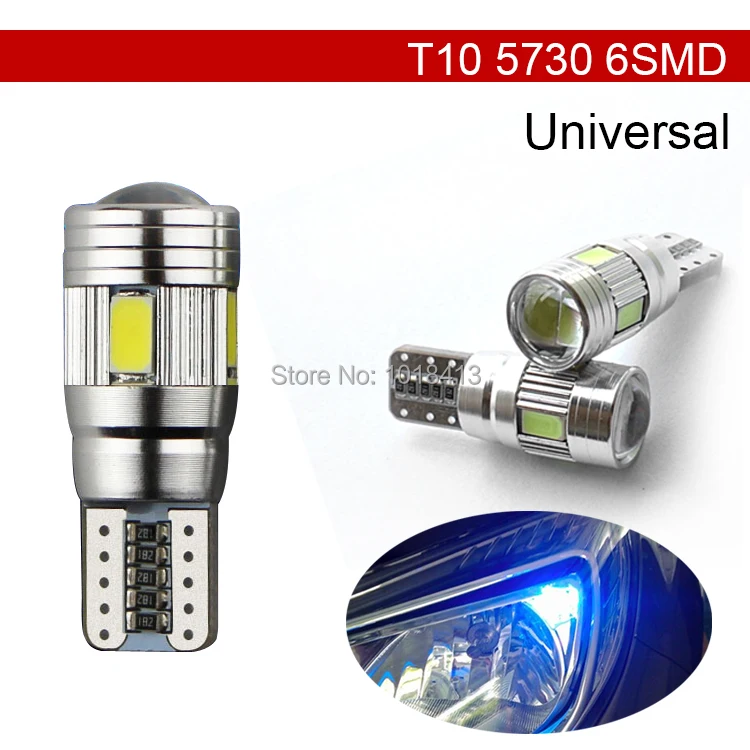 Автомобильный светодиодный светильник T10 194 W5W Canbus 6 SMD 5630 5730 без ошибок для