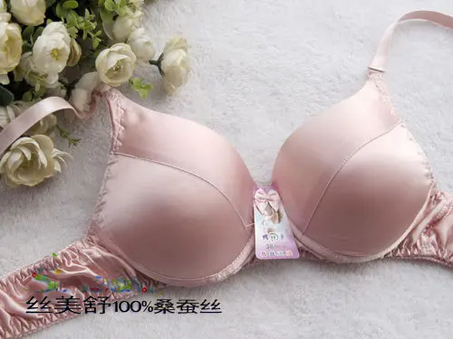 Pure Silk Bras Double Faced Silk Lace Wireless Sponge Thin 100% Mulberry  Silk Bras 75 80 85 90a Free Shipping - Bras - AliExpress