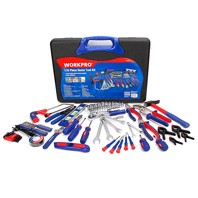 WORKPRO 139 шт. набор инструментов для ремонта дома, наборы инструментов для дома, набор отверток