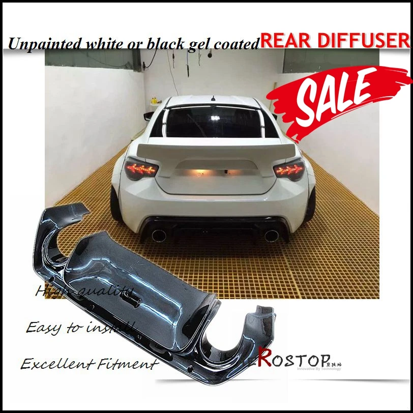 

FT86 GT86 FRS 86 BRZ ZC6 ZN6 ROCKET BUNNY VER.2 TRA STYLE REAR BUMPER DIFFUSER UNDER SPOILER LIP VALANCE FRP UNPAINTED BLACK