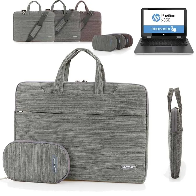 13.3'' Laptop Shoulder Messenger Bag, Fabric Business Computer Carrying