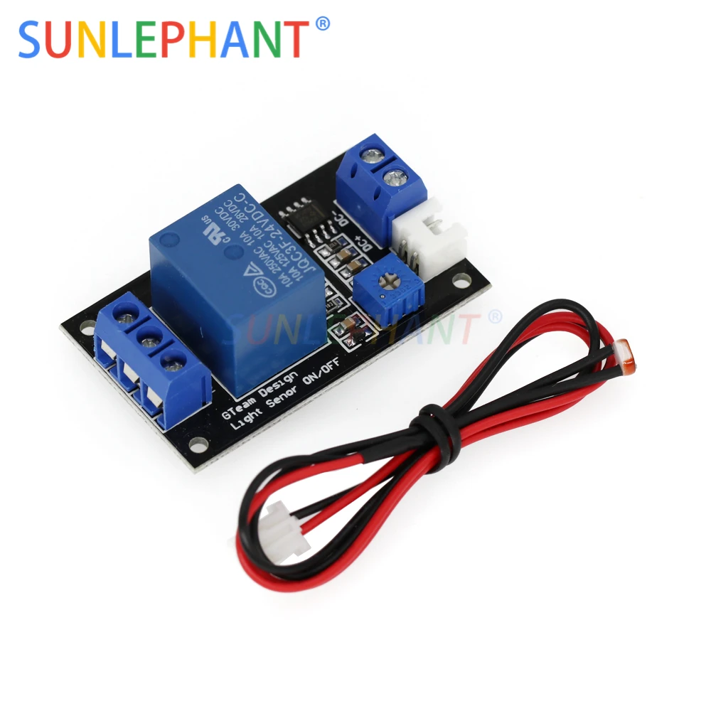 

DC 5V/12V/24V Photoswitch Photoresistance LDR Photoresistor + Relay Module Light Detect