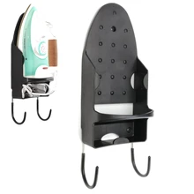 Ironing Holder Board Rack with Two Hooks Hotel Storage for Door Bathroom Bedroom Hang Towels Laundry New Black White