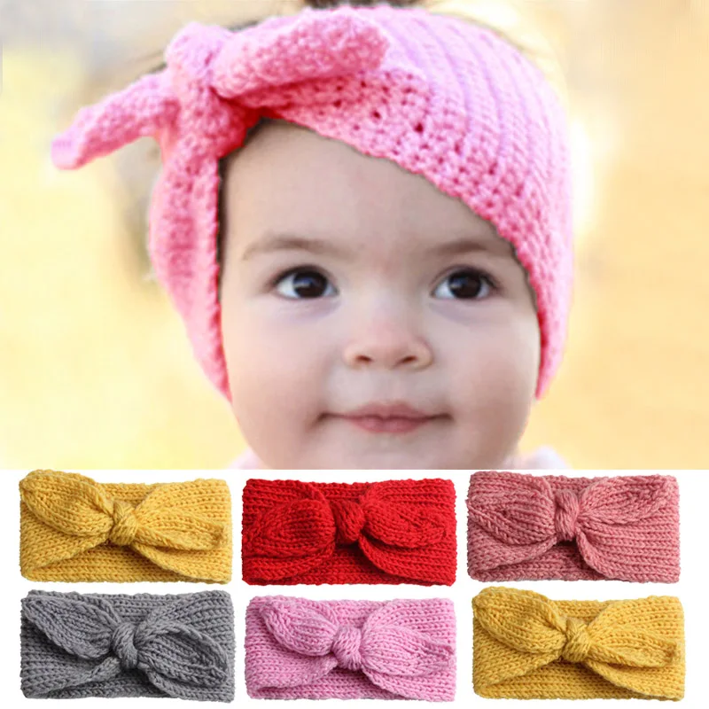 Knitted Hair Bands For Babies / Newborn Infant Baby Knitted Headband ...