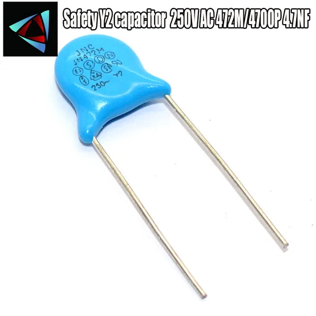 20PCS 250V AC 472M/4700P 4.7NF Safety Y2 capacitor in Capacitors from