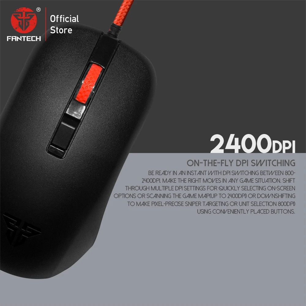 Fantech G13 Проводная игровая мышь Регулируемая 2400 dpi универсальная эргономичная для