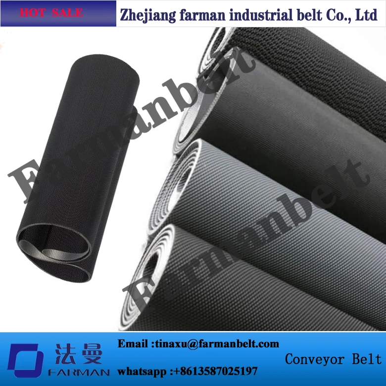 

2.3mm Black Diamond pvc conveyor belt for treadmill walking belt