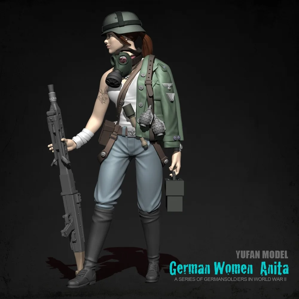 

75mm resin figure model kit German Women Anita 1879