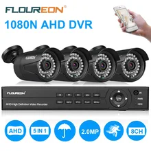FLOUREON 8CH 5in1 1080N AHD DVR 4 шт. открытый 3000TVL 1080 P 2.0MP безопасности камера комплект видеонаблюдения системы Комплект ЕС