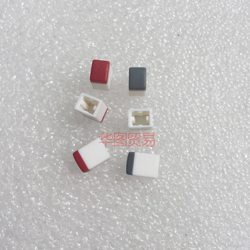 10PCS mixer button switch cap / length 6.7mm width 5mm height 9mm / square switch button key cap / red gray