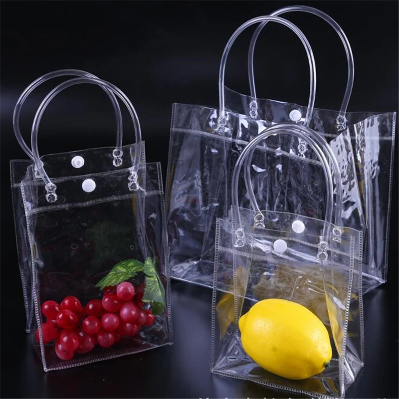 بيع 1 قطعة PVC حمام غرفة منظمة أكياس الصحافة زر هدايا شفافة أكياس تخزين اللوازم المنزلية