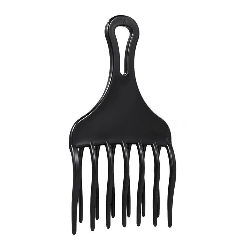 Mayitr 2 Sizes Durable Black Wide Teeth Fork Comb Curly Hair Brush Anti Static Afro Hairstyle Large Wide Tooth Hair Comb