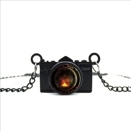 Новое поступление DIY Бронзовый кулон в виде камеры Фото Ювелирное стекло ожерелье для фотографа античный кулон в виде камеры NCA-013 - Окраска металла: 18