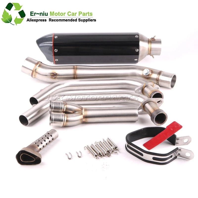 

MT-03 MT03 R25 R3 motorcycle exhaust muffler Full system contact middle pipe + exhaust FOR Yamaha R25 R3 2014-2016 slip-on