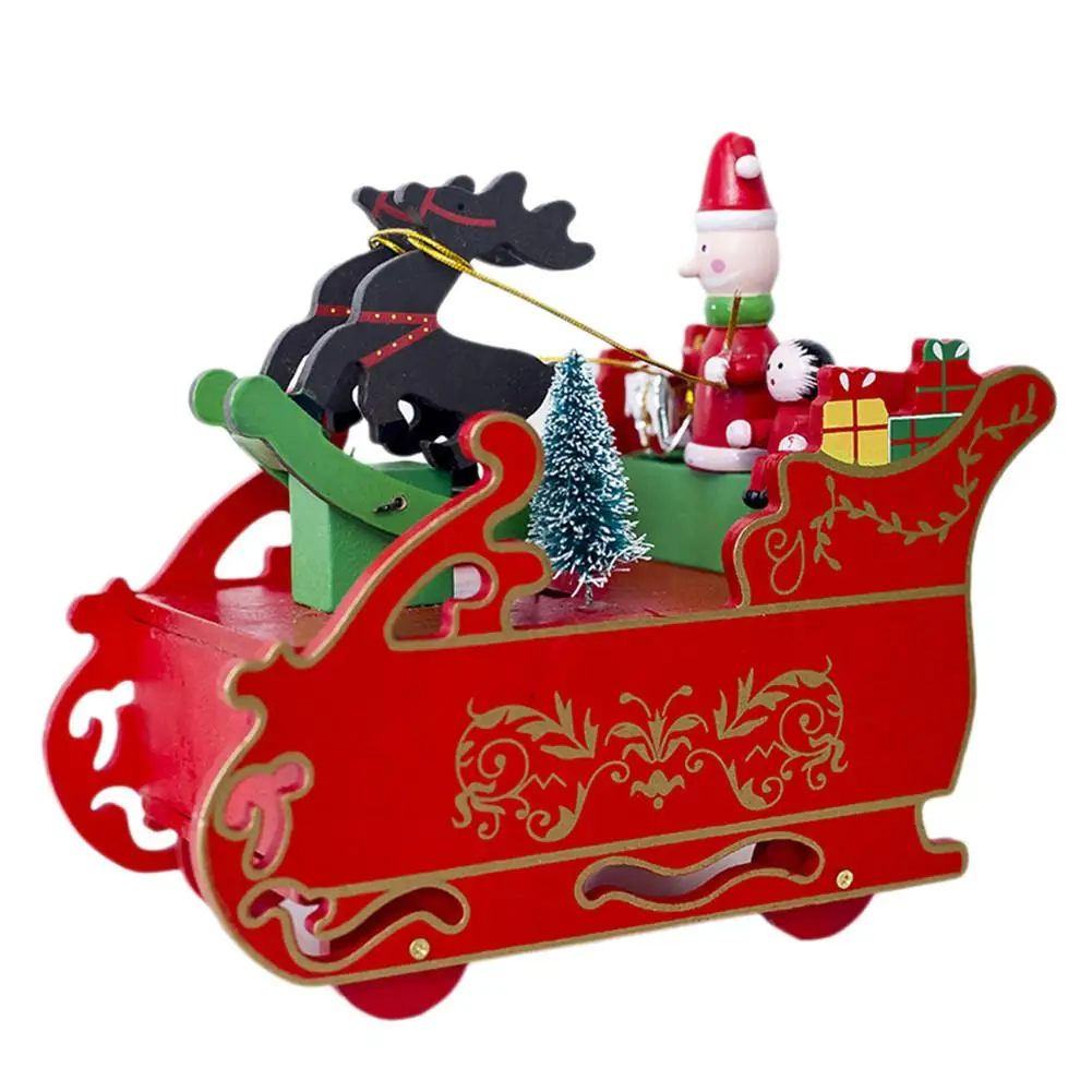 

Christmas Decoration Santa Claus Elk Deer Music Box Christmas Gift Tabletop Decorations