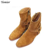Handmade Kanye West Shoes Men Boots Chelsea Ankle Boots Genuine Leather Wedding Party Dress Boots Motorcycle Men Shoes Big Size Handmade Kanye West Shoes Men Boots Chelsea Ankle Boots Genuine Leather Wedding Party Dress Boots Motorcycle Men Shoes Big Size