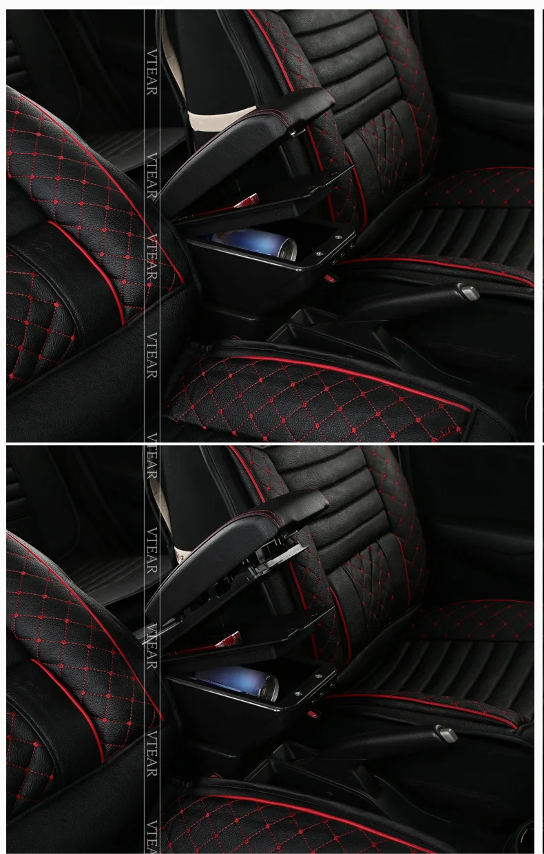 Vtear автомобильный подлокотник для Perodua Axia подлокотник usb интерфейс коробка для хранения кожа центр консоль аксессуары подъем украшения