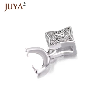 

gold rose gold Crystal Agate Pendant Clips Clasps Pinch Clips Bails Charm Necklace Connectors Beads DIY Jewelry Findings