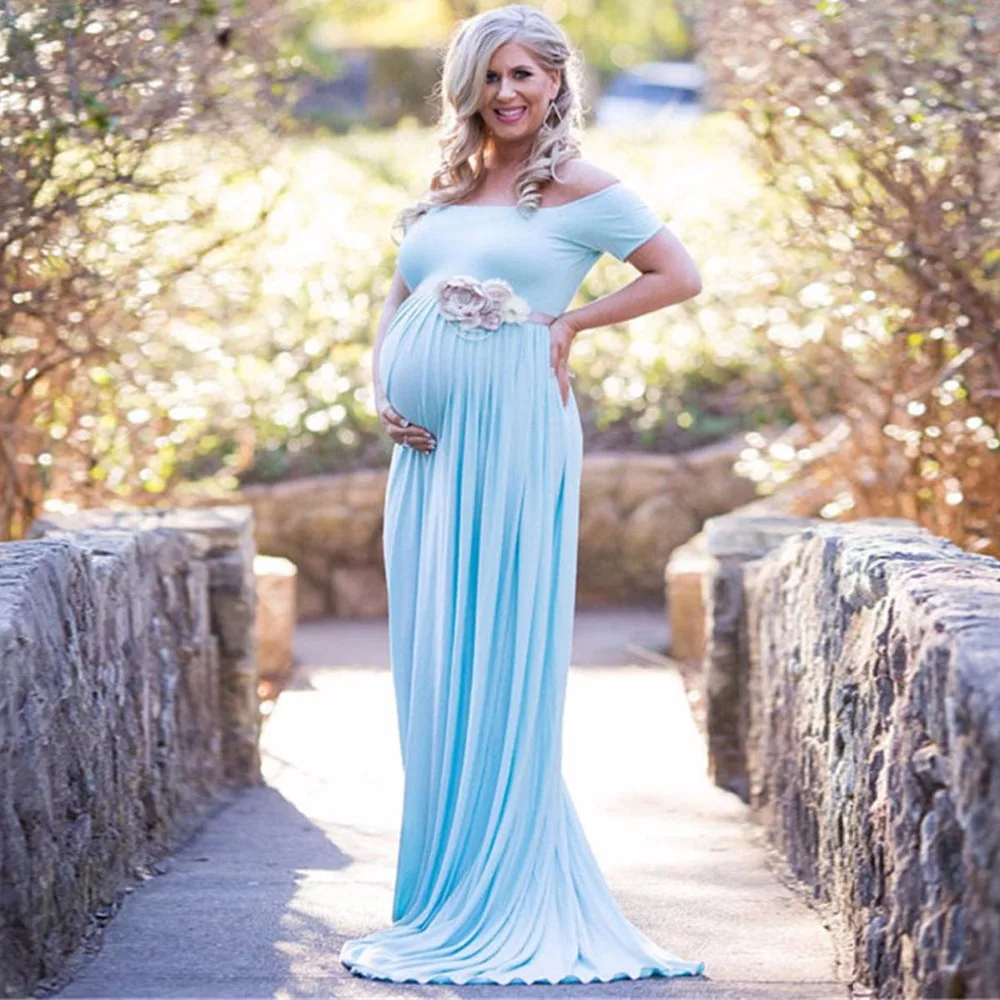 Puseky/длинное платье для беременных для фотосъемки; платье с вырезом лодочкой для беременных; реквизит для фотосессии; платье для беременных с коротким рукавом