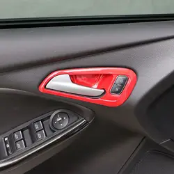 Внутренняя дверная ручка автомобиля внутренняя дверная Чаша отделка наклейка для Ford Focus 4 MK4 2015 2016 2017 2018 LHD аксессуары