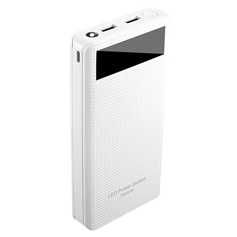 Тип C двойной Usb Qc3.0 7X18650 батарея Diy банк питания коробка зарядное устройство для сотового телефона(без батареи) белый