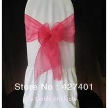 Fuschia банты из органзы для свадебного мероприятия и вечерние украшения