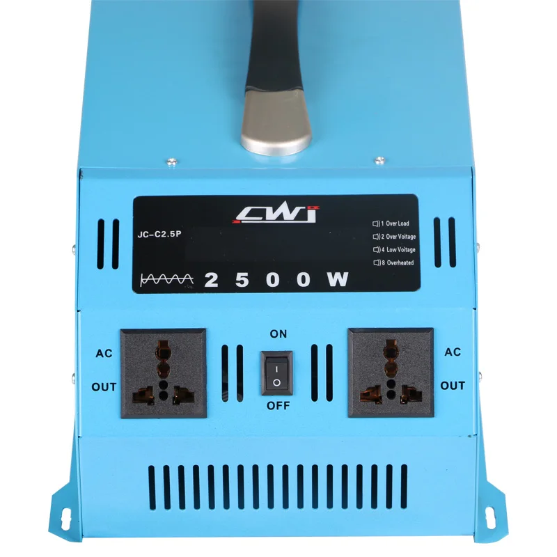 

Portable 2500W Inverter Converter Multi Protection Car Inverter 12v 220v Charger Veicular Inversor With Handle Pure Sine Wave