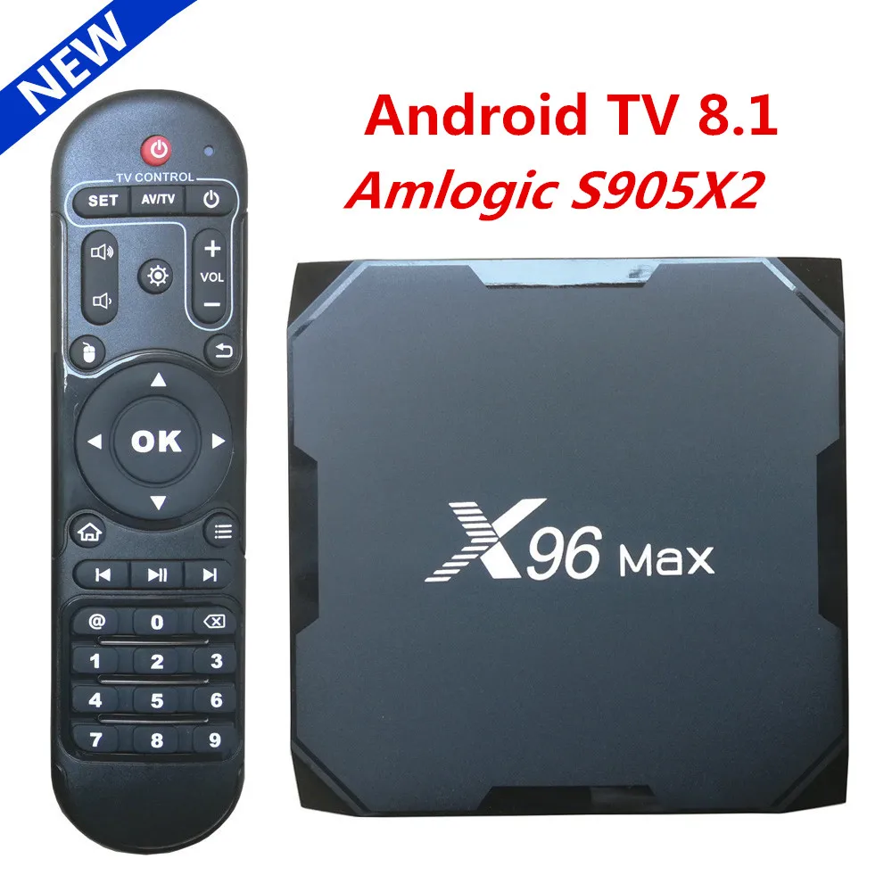 

Original X96 MAX Smart TV BOX Android 8.1 Amlogic S905X2 Quad Core LPDDR4 4GB 64GB 2.4G&5G Wifi H.265 4K X96Max Media Player