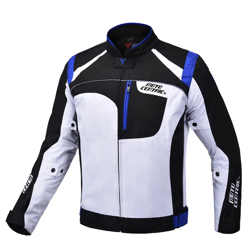 Мотоциклетная водонепроницаемая куртка и брюки для мотоцикла защита передач дышащая сохраняющая тепло Светоотражающая куртка для мотоцикла M-3XL размер - Цвет: Blue Jacket