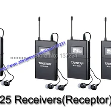 Горячая 25 шт./лот Takstar WTG-500 одного(в том числе наушники) Беспроводной система экскурсовод приемное устройство с четырехъядерным процессором in ухо наушник