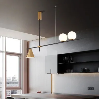 

Modern Pendant Light Nordic Dining Room Table Kitchen Light Designer Hanging Lamps Avize Lustre Lighting black/gold iron fitting