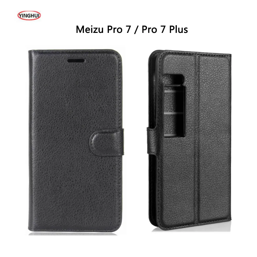 HUDOSSEN For Meizu Pro 7 / Plus Case Luxury Flip Leather Back Cover Phone Accessories Bags Skin Coque | Мобильные телефоны и
