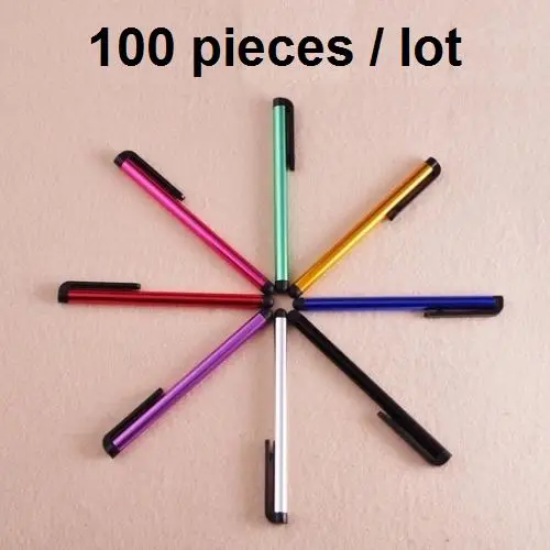 imágenes para Venta al por mayor (100 unids/lote) teléfono móvil capacitivo stylus con el enchufe del polvo para el iphone ipad tablet y samsung htc 10.4 cm lápiz táctil imágenes para Venta al por mayor (100 unids/lote) teléfono móvil capacitivo stylus con el enchufe del polvo para el iphone ipad tablet y samsung htc 10.4 cm lápiz táctil