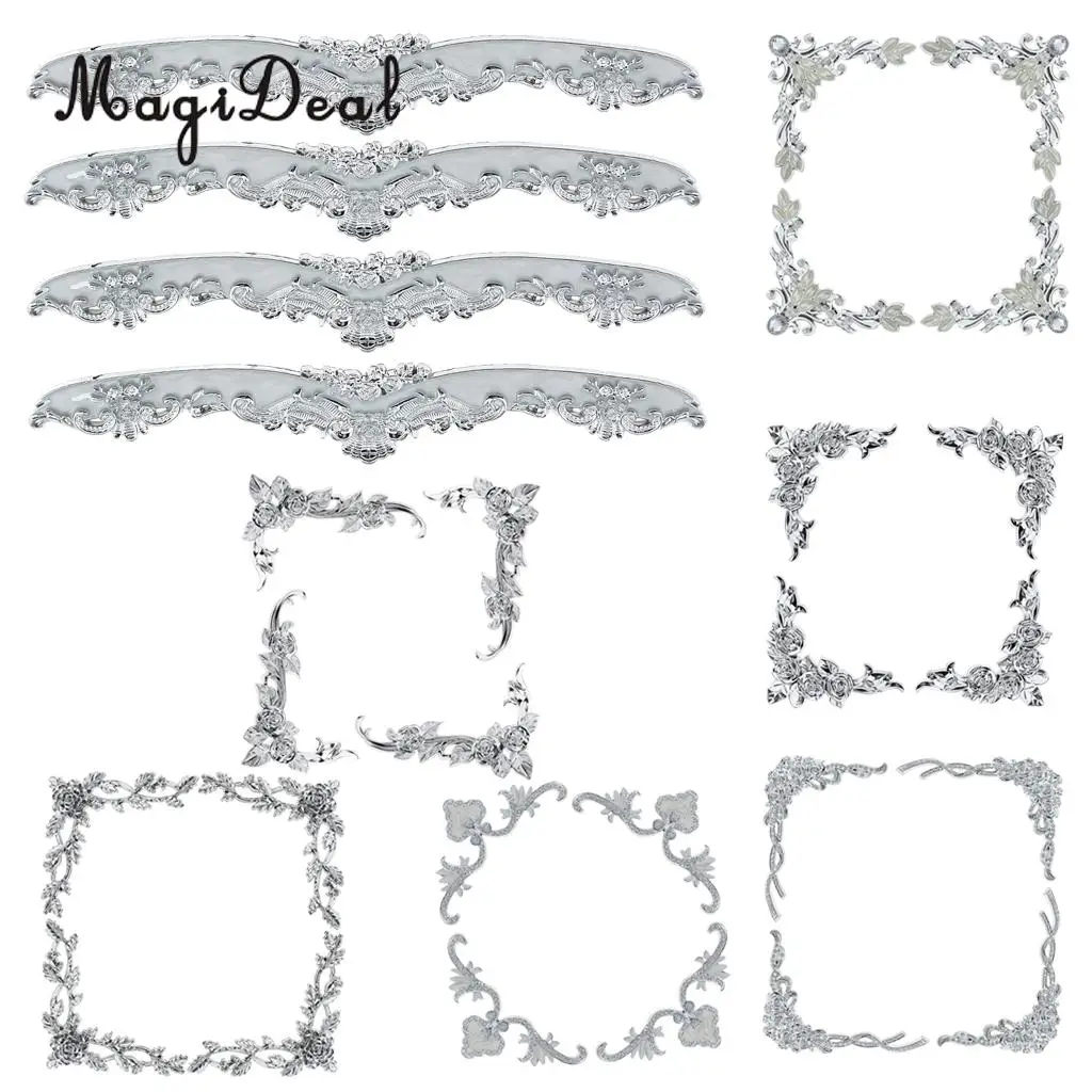 

MagiDeal 7 Styles 4 Pieces Large Picture Frame Mirror Photo Frame Corner Protector -Geart Gift for Wedding Friends