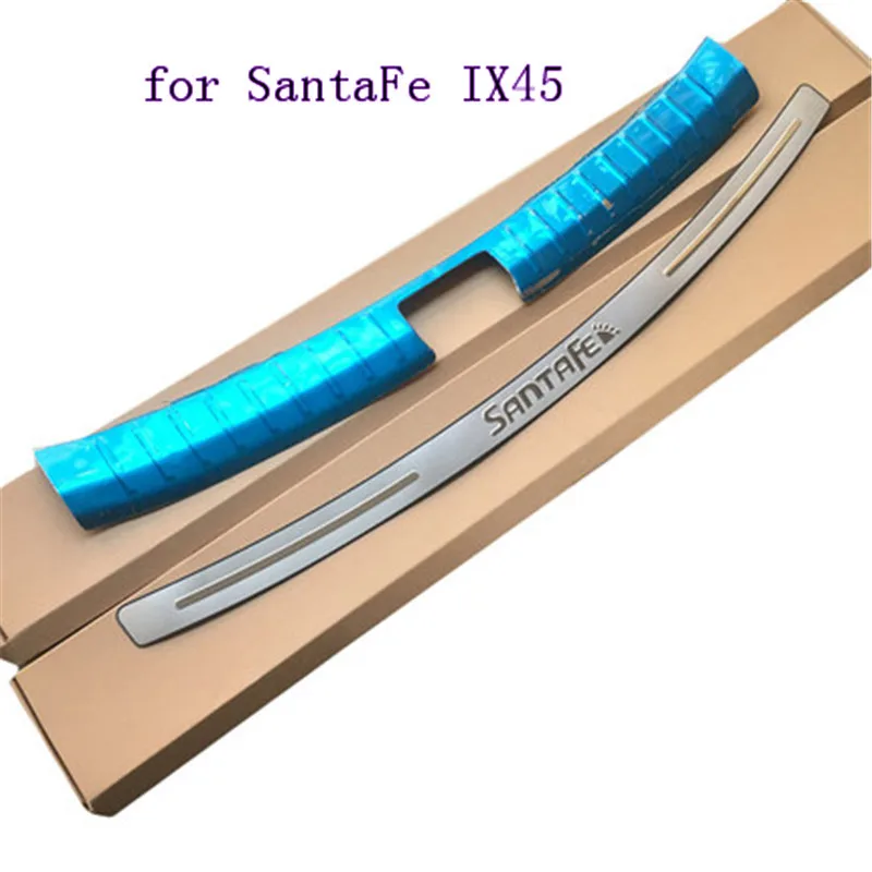 

High quality stainless steel Rear Bumper Protector Sill Trunk Tread Plate Trim for HYUNDAI SantaFe IX45 2013 to 2016 Auto parts